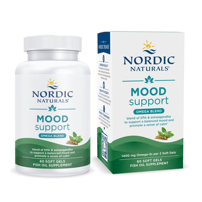 Nordic Naturals Mood Support Omega Blend - Unflavored - 60 Soft Gels - 1400 mg Omega-3 Supplement with EPA & DHA - Promotes Balanced Mood and Serenity - Non-GMO - 30 Servings Nordic NaturalsBuy Supplements Australia