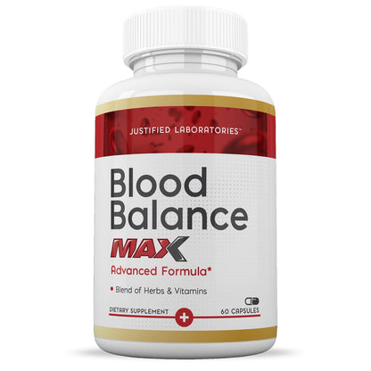 Justified Laboratories (3 Pack Blood Balance Max 1295MG Formula Supplement Pills Justified LaboratoriesBuy Supplements Australia