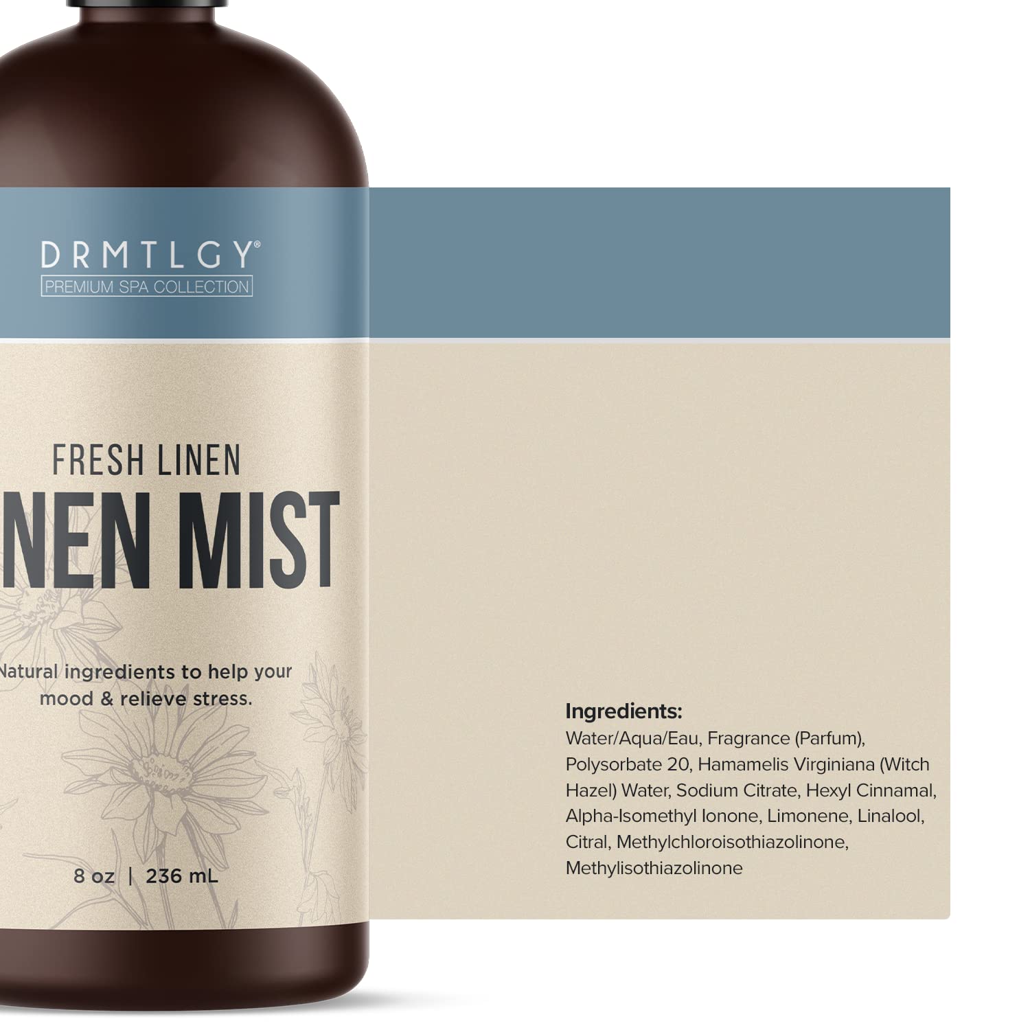 DRMTLGY Natural Fresh Linen Mist and Room Spray - Pure Essential Oils for a Pillow Spray, Linen Mist DRMTLGYBuy Supplements Australia