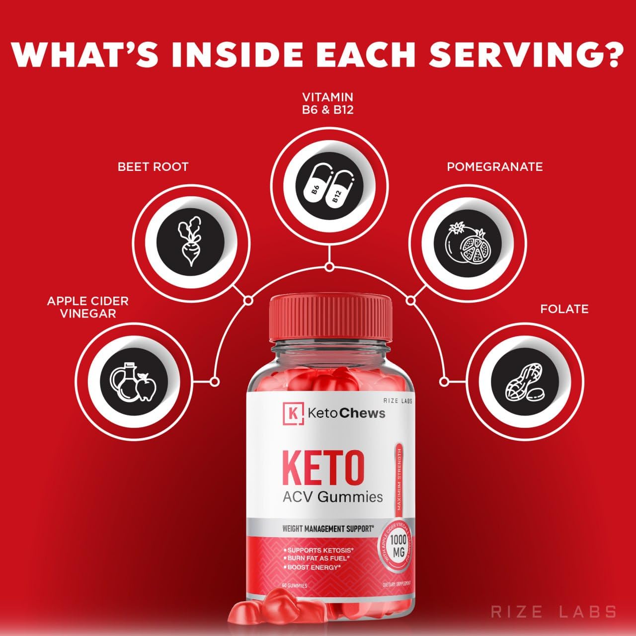 (2 Pack) Keto Chews Gummies - Keto Chews ACV Gummies for Weight Loss 525 MG rize labsBuy Supplements Australia