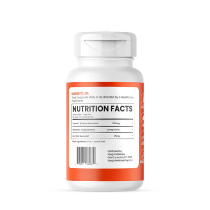 Integral Wellness - Vitamin Complex w/Vitamin D3, C, K2 and Zinc (100 Capsules) - Filler Free, 3rd Party Tested, Clinically Dosed, Bioavailable Forms Integral WellnessBuy Supplements Australia