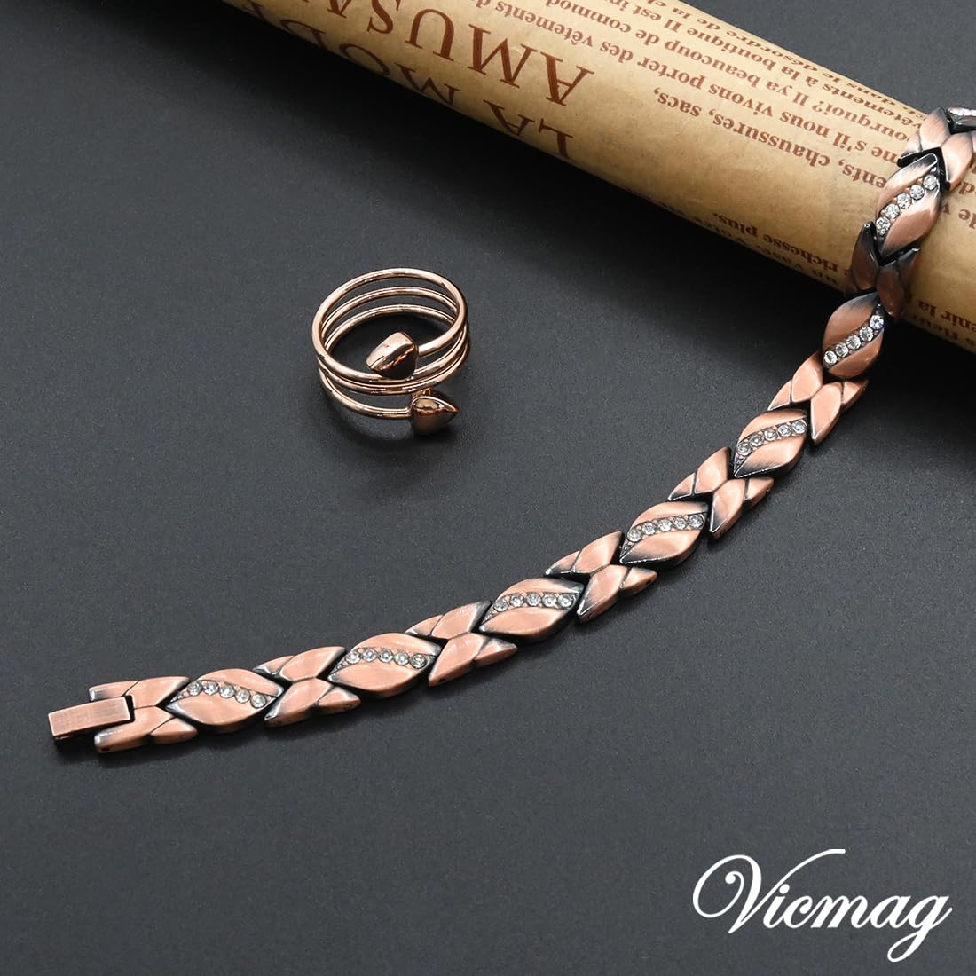 Vicmag Copper Bracelet for Women 99.9% Solid Pure Copper Valentine's Day Gift for Her with Adjustment Tool VicmagBuy Supplements Australia