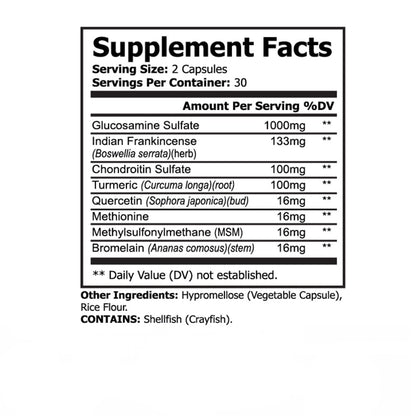 PureNature Joint Rest - Joint Support Supplement with Glucosamine, Chondroitin, Boswellia, MSM, Turmeric, Bromelain, – 60 Capsules PureNature PlusBuy Supplements Australia