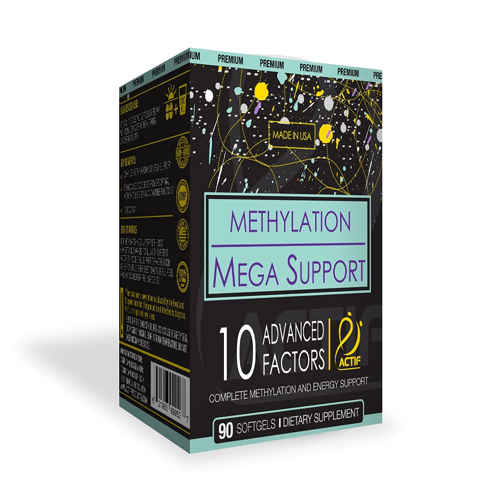 ACTIF Methylation Mega Support with 10 Advanced Factors and Organic Folate – 100% Natural, Non-GMO, 90 Count ACTIFBuy Supplements Australia