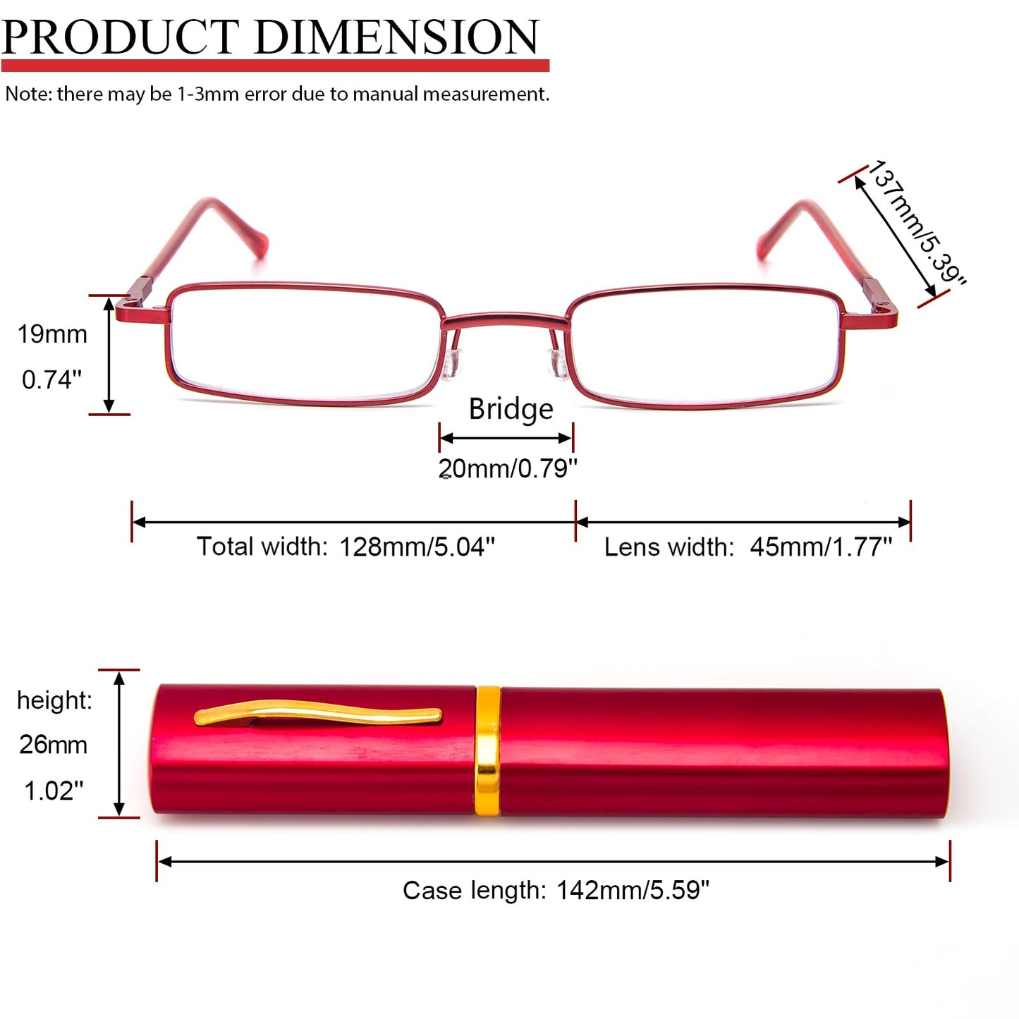 REAVEE 3 Pack Slim Pen Reading Glasses Small Tube Stylish Readers for Women Men REAVEEBuy Supplements Australia