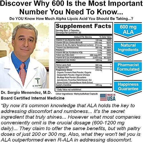 Neuropathy Support Supplement with 600 mg Pure Alpha Lipoic Acid NuturnaBuy Supplements Australia