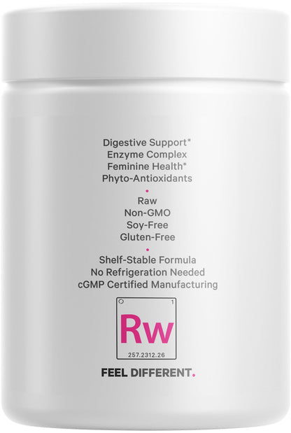 Codeage Raw Women’s Probiotic+ Supplement - 34 Probiotic Strains, 100 Billion CFUs, Digestive Enzymes, Prebiotic Blend, DIM, Herbal Extracts, Phytonutrients - Non-GMO - 30 Capsules CodeageBuy Supplements Australia