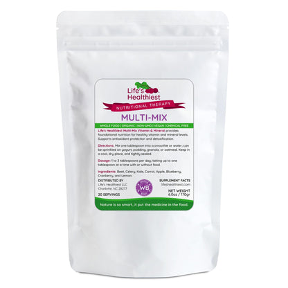 The Beet Lady Life's Healthiest Multi Mix Vitamin & Mineral Whole Food Therapy Blend with Real Fruit & Vegetables. Organic, Plant-Based, Non-GMO. 6 oz The Beet LadyBuy Supplements Australia