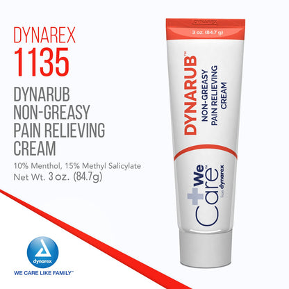 Dynarex DynaRub Cream - Mentholated Topical Muscle Pain Relief Cream - 10% Menthol, 15% Methyl Salicylate - Helps Soothe Joint Swelling & Soreness - Cooling, Non-Greasy Formula - 3oz, 1 Tube DynarexBuy Supplements Australia