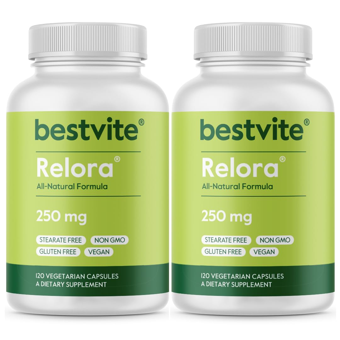 BESTVITE Filler-Free Relora 250mg (240 Vegetarian Capsules) (120 x 2) – Clinically Researched – No Stearates – Vegan – No Fillers – Supports the Management of Occasional Stress* BESTVITEBuy Supplements Australia