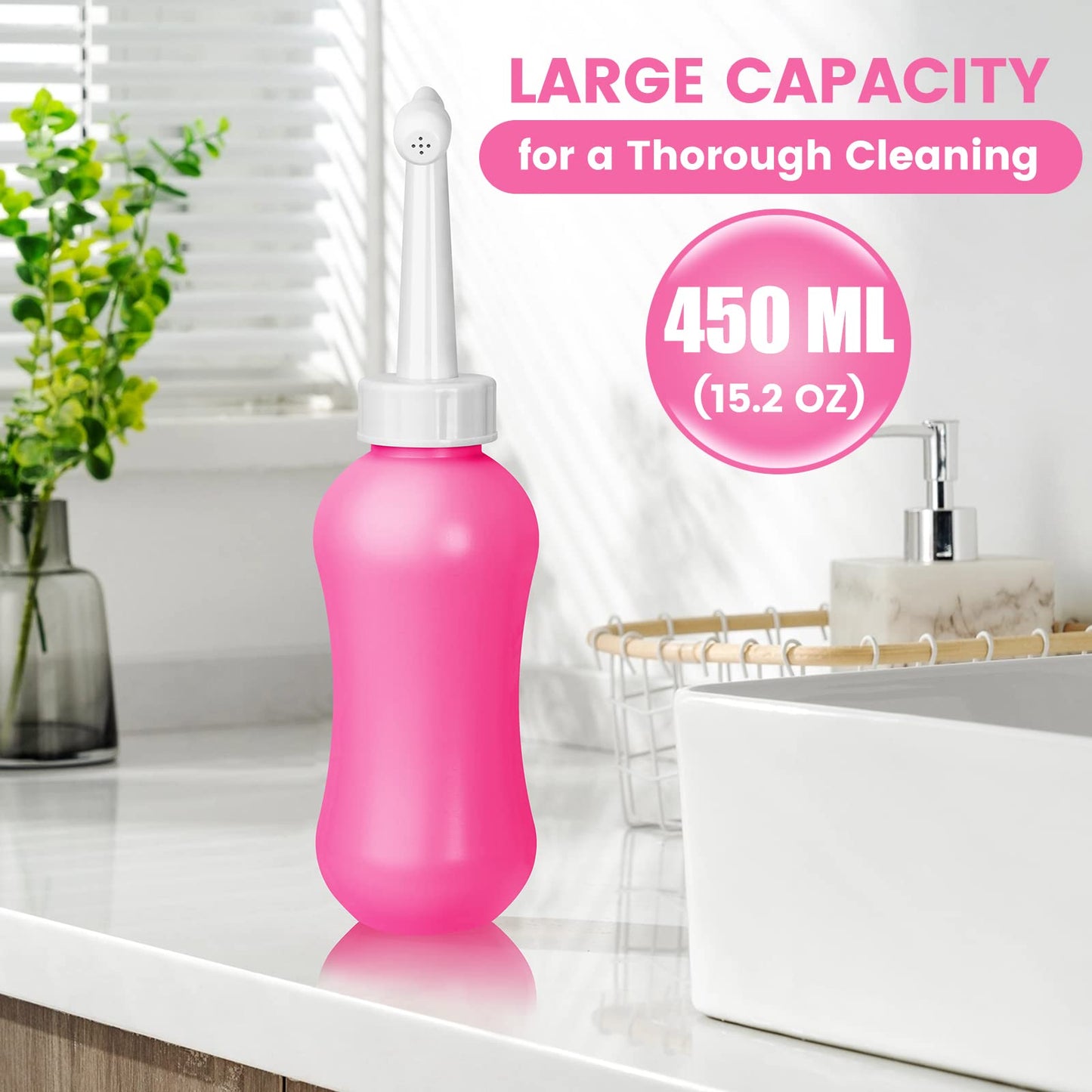 450ML(15.2 OZ) Peri Bottle for Postpartum Care 2 Pack, Portable Travel Bidet for Women, Upside Down VicnKioHBuy Supplements Australia