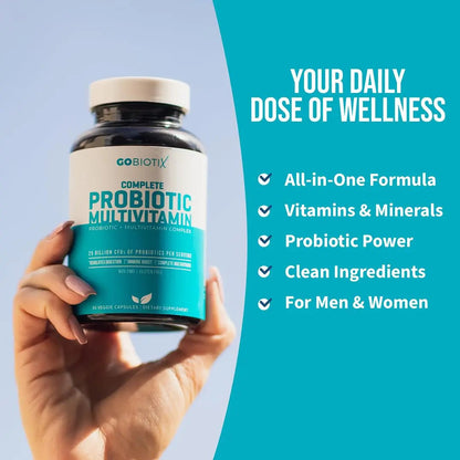 GOBIOTIX Multivitamin with Probiotics and Digestive Enzymes - 25 Billion CFU - Digestive Health, Probiotics for Women and Men GOBIOTIXBuy Supplements Australia