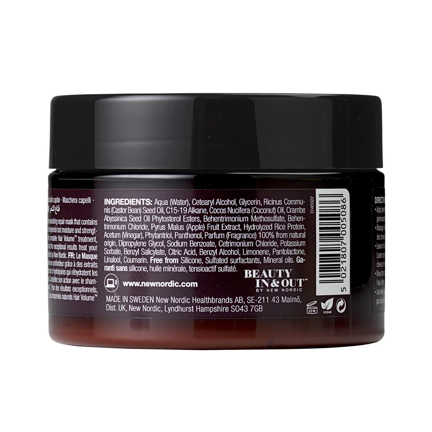 NEW NORDIC Hair Volume Repair Mask for Dry Damaged Hair & Natural Growth, Rebuild Moisture Balance, Volumize & Strengthen, 10 oz NEW NORDICBuy Supplements Australia