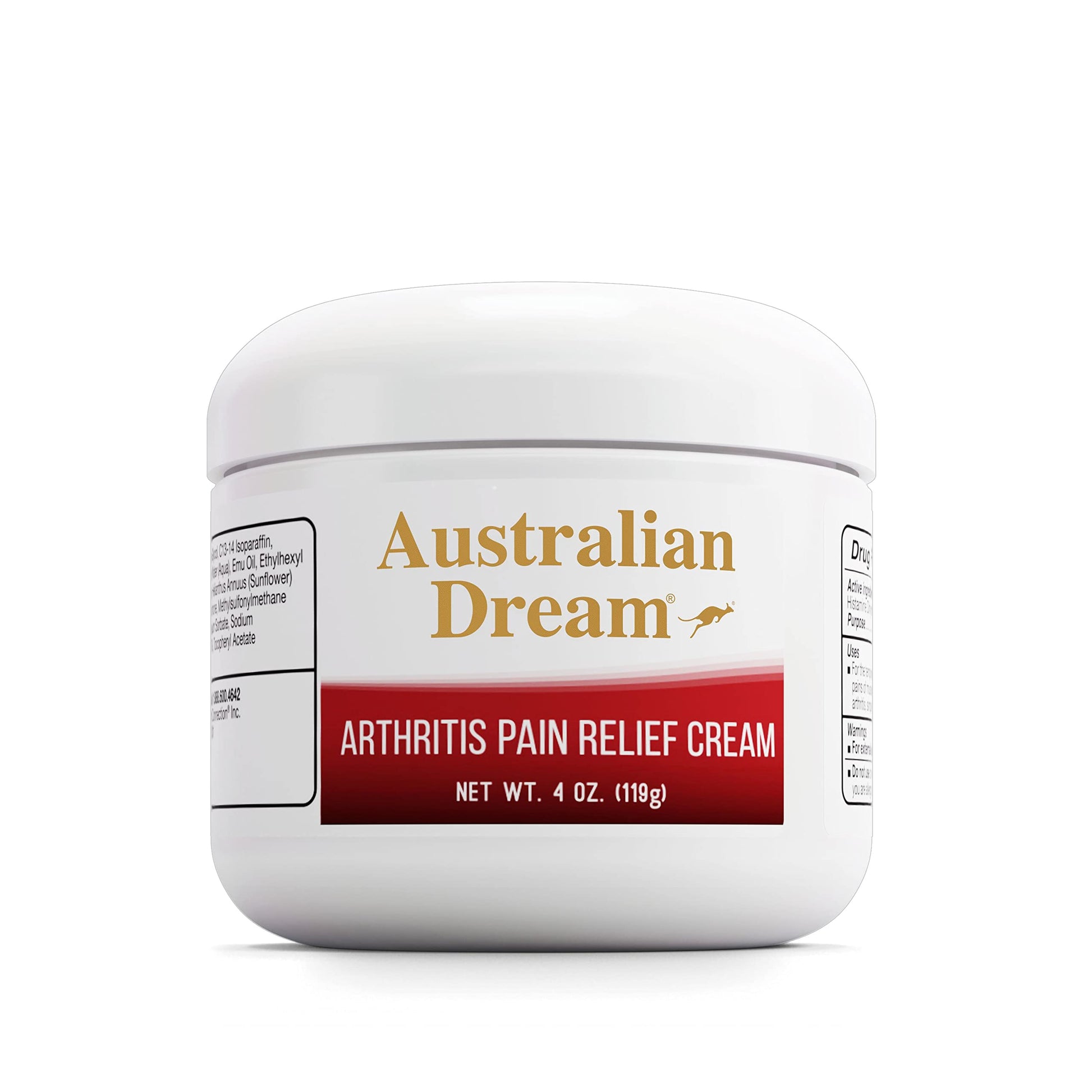 Australian Dream Arthritis Pain Relief Cream - Soothing & Non-Greasy - Powerful Topical Arthritis Pain Relief - Good for Muscle Aches or Joints - 4 oz Jar Australian DreamBuy Supplements Australia