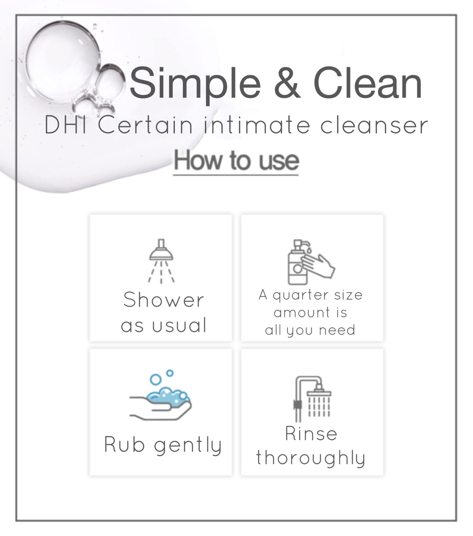 DHI PROBIOTIC Certain Intimate Wash for Men with 3 kinds of probiotics plus 20 Premium Natural DHIBuy Supplements Australia