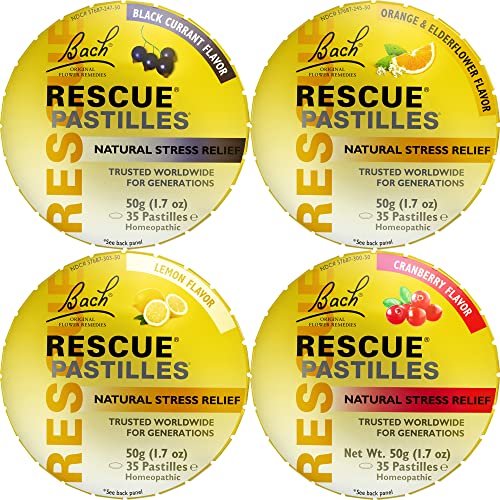 Bach RESCUE Pastilles Variety Pack Natural Stress Relief Lozenges RESCUEBuy Supplements Australia