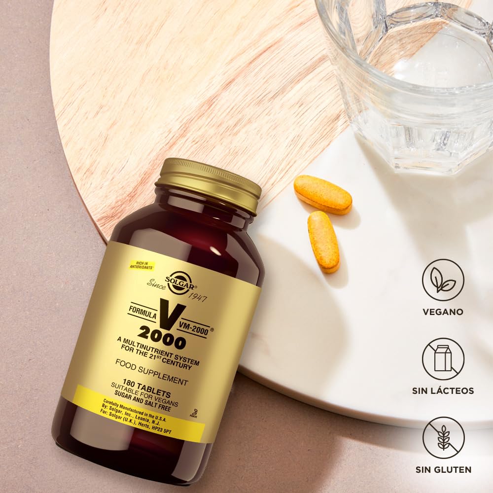 Solgar Formula VM-2000 (Multinutrient System), 180 Tablets - Premium Quality Multiple - Contains Zinc - Supports A Healthy Immune System - Vegan, Dairy Free, Kosher - 90 Servings SolgarBuy Supplements Australia