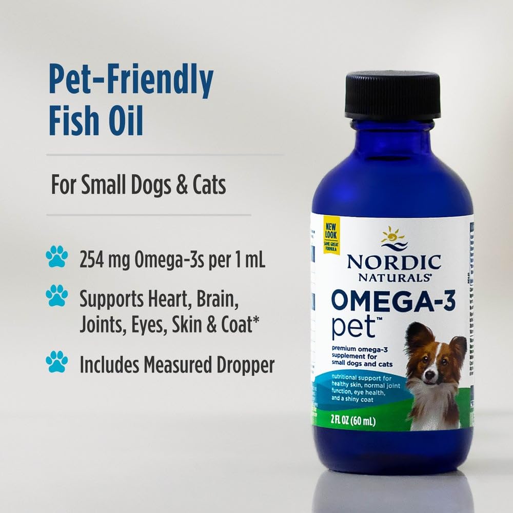 Nordic Naturals Omega-3 Pet Bundle - 2 oz Omega-3 Fish Oil for Small Dogs & Cats, 8 oz Pet Cod Liver Oil Promotes Heart, Skin, Coat, & Immune Health Nordic NaturalsBuy Supplements Australia