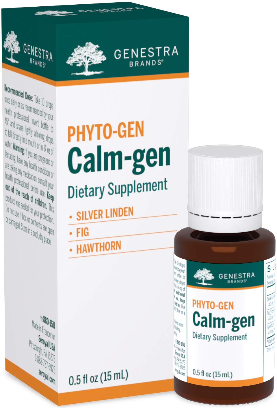 Genestra Brands Calm-gen | Silver Linden, Fig, and Hawthorn Herbal Supplement | 0.5 fl. oz. Genestra BrandsBuy Supplements Australia