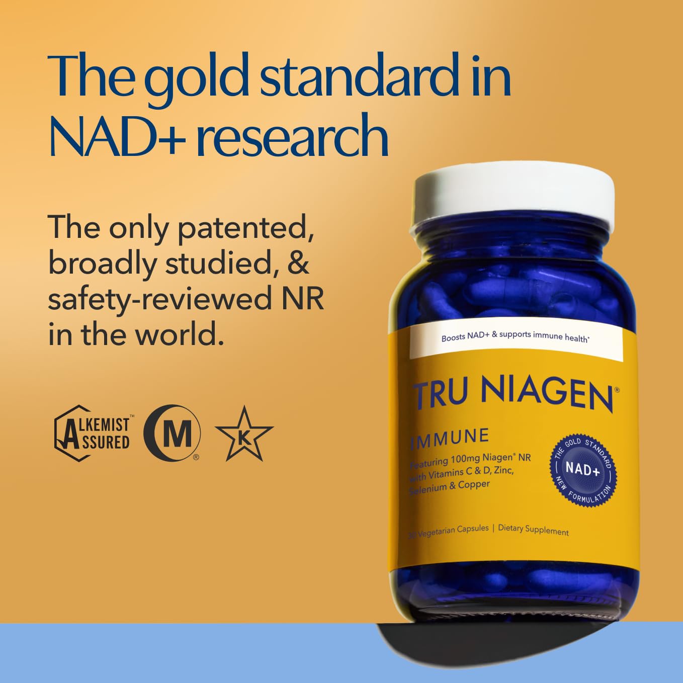 TRU NIAGEN NAD+ Immune Support Supplement - Daily Defense - Vitamin C, Vegan D3 2000 IU, Zinc, Selenium, Copper + 100mg NAD Plus Boosting Niagen NR - 30 Capsules TRU NIAGENBuy Supplements Australia