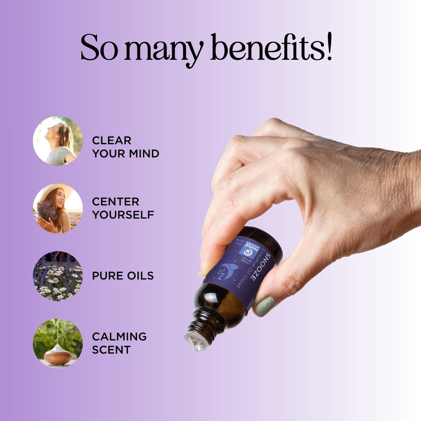 Sleep Essential Oil Blend for Diffuser - Snooze Blend Essential Oil for Sleep with Roman Chamomile Maple HolisticsBuy Supplements Australia