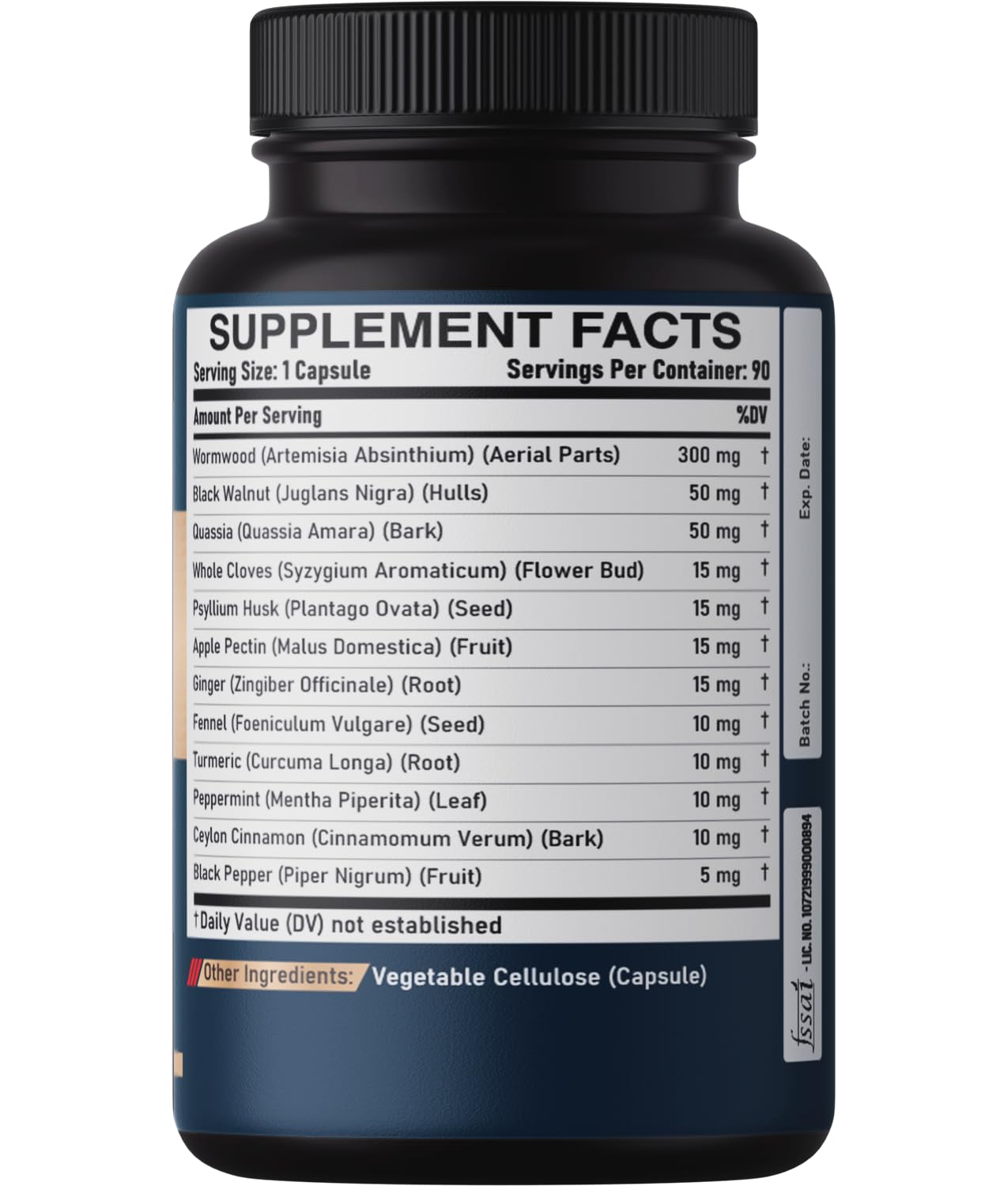 DEDICAD 12in1 Wormwood Black Walnut Clove Capsules - Immune, and Mood Support - 3 Month Supply - 90 Vegan Capsules DEDICADBuy Supplements Australia