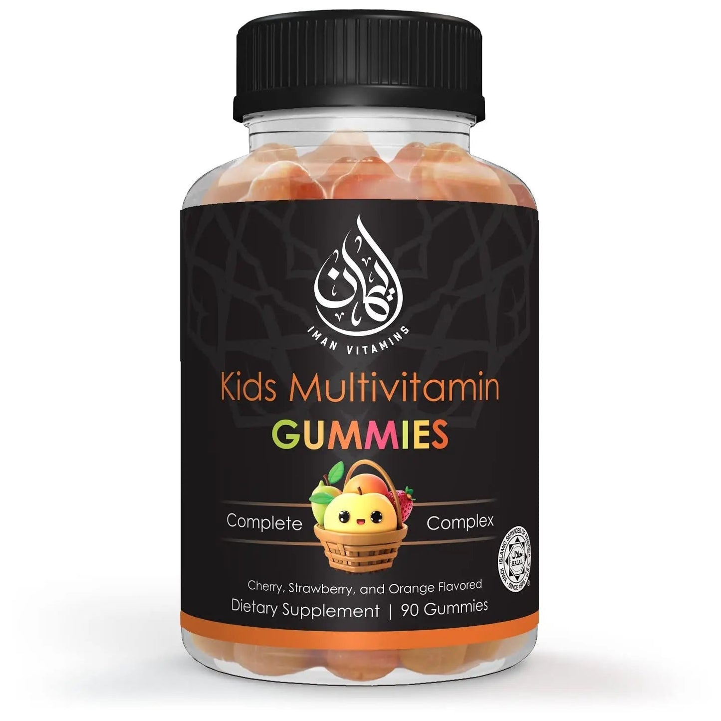 Iman Vitamins Halal Kids Multivitamin Gummies | Vitamin C, D, Zinc, A, E, B6, B12, Biotin, Folate, Inositol | Strengthen Metabolism, Bones & Immunity | Iman Vitamins