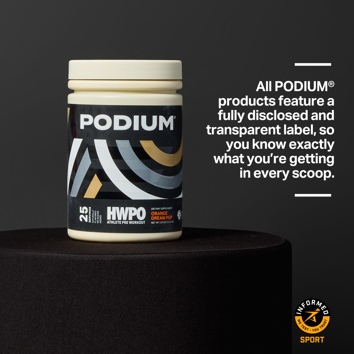 Podium Nutrition, Athlete Pre Workout Powder, Orange Dream Pop, 25 Servings, Beta Alanine Podium NutritionBuy Supplements Australia