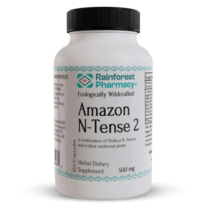 Rainforest Pharmacy N-Tense (2) Wildcrafted Amazon Rainforest Herbal Supplement to Support Cellular Health 500mg | 120 Vegetable Capsules with Mullaca, Anamu, Cat’s Claw, Suma Rainforest PharmacyBuy Supplements Australia