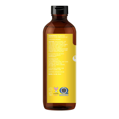 Cliganic Organic Sunflower Oil, 100% Pure (8oz) - For Skin, Hair & Face | Natural Cold Pressed Unrefined CliganicBuy Supplements Australia