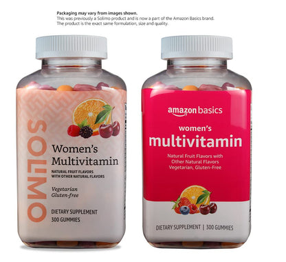 Amazon Basics Women's Multivitamin, Mixed Berry Flavor, Vegetarian & Gluten-Free, 300 Gummies Amazon BasicsBuy Supplements Australia