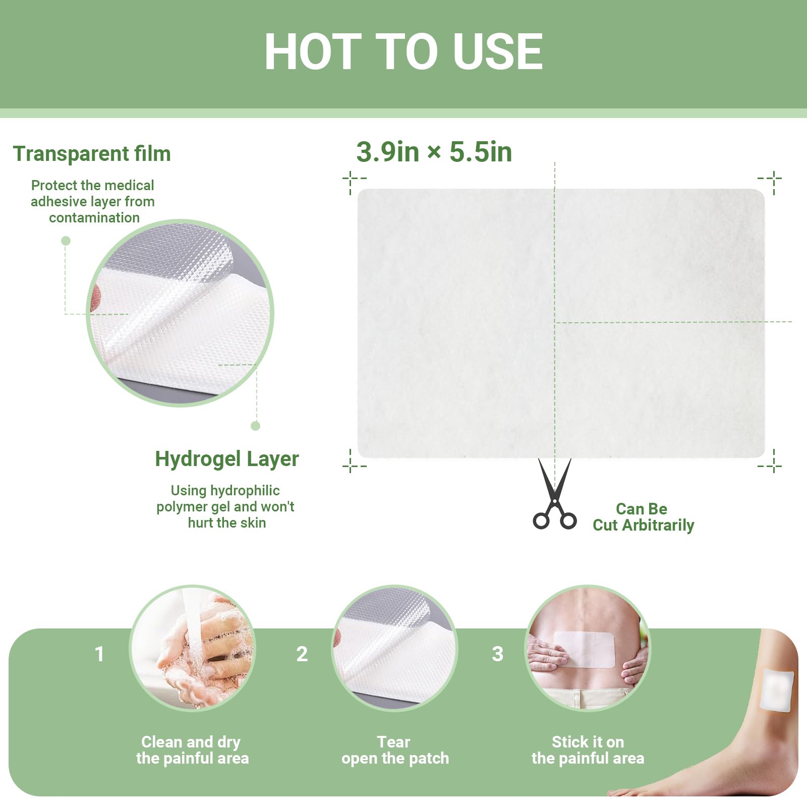 yimimde Menthol 5% Pain Relief Patches - 32 Count Maximum Strength Pain Relief Patches for Back Pain, Joint & Muscle Soreness - Fast Acting, Long-Lasting yimimdeBuy Supplements Australia