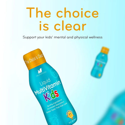 Sugar Free Liquid Multivitamin for Kids - High Absorption Kids Liquid Multivitamin with Vitamins A C D E & B Complex Plus Quercetin Immune Support Complex Clear FormulasBuy Supplements Australia