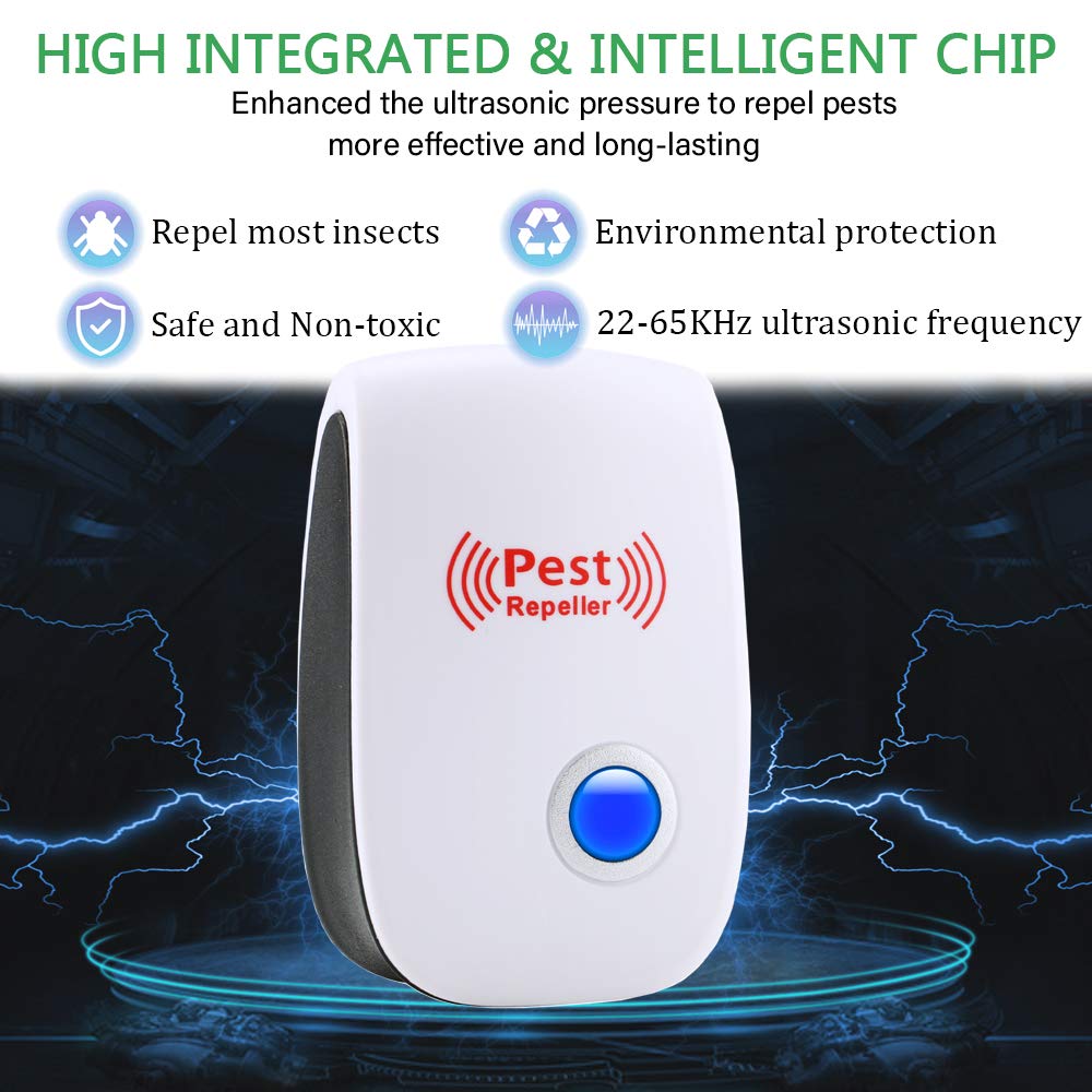 Ultrasonic Pest Repeller 6 Packs Electronic Plug in Indoor Sonic Repellent PalmandpondBuy Supplements Australia