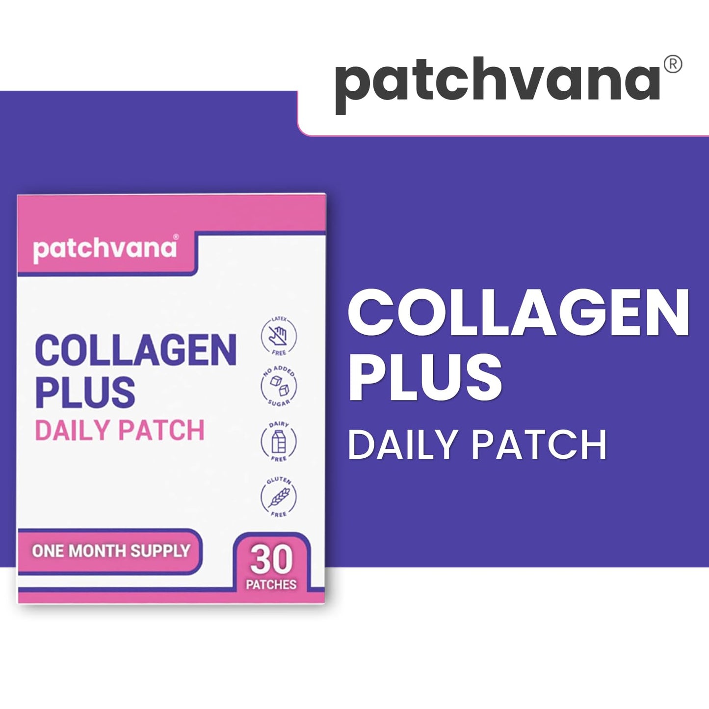 Patchvana Collagen Plus Patch for Women & Men, 1 Month Supply, 30 Patches PatchvanaBuy Supplements Australia