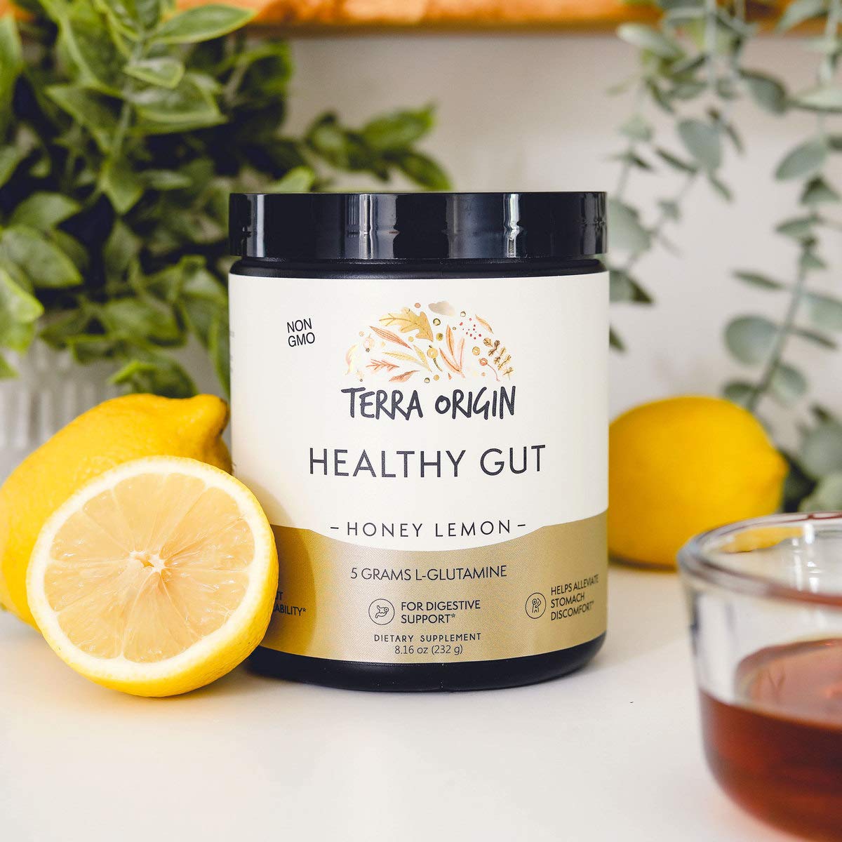 TERRA ORIGIN Healthy Gut Powder (Honey Lemon) | 30-Servings with L-Glutamine TERRA ORIGINBuy Supplements Australia