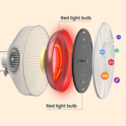 TDP and Infrared Red Light Therapy with Base, 2 in 1 Infrared Heat Lamp Device with 275W Bulb YUNCHIBuy Supplements Australia