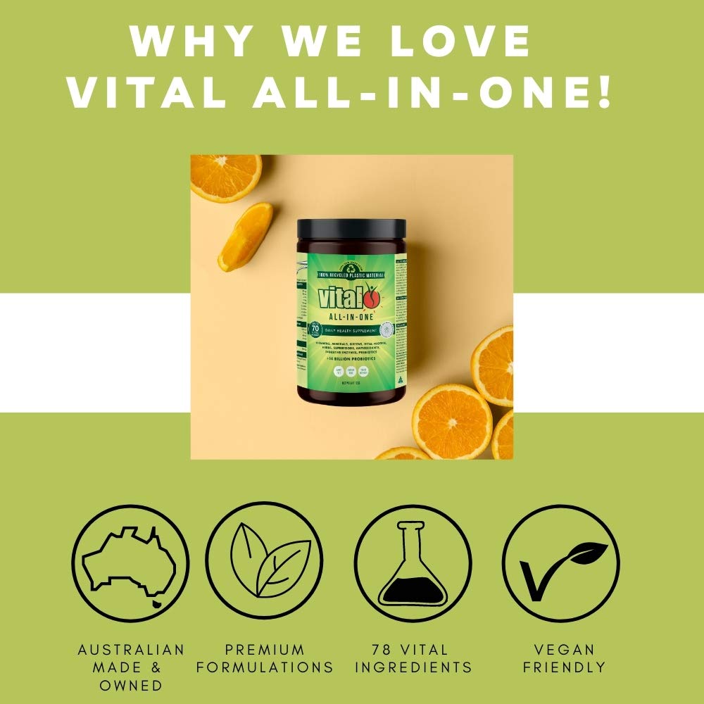 Vital Greens Antioxidant Superfood Powder Natural Multivitamin Formula 300gm / 10.58oz Vital GreensBuy Supplements Australia