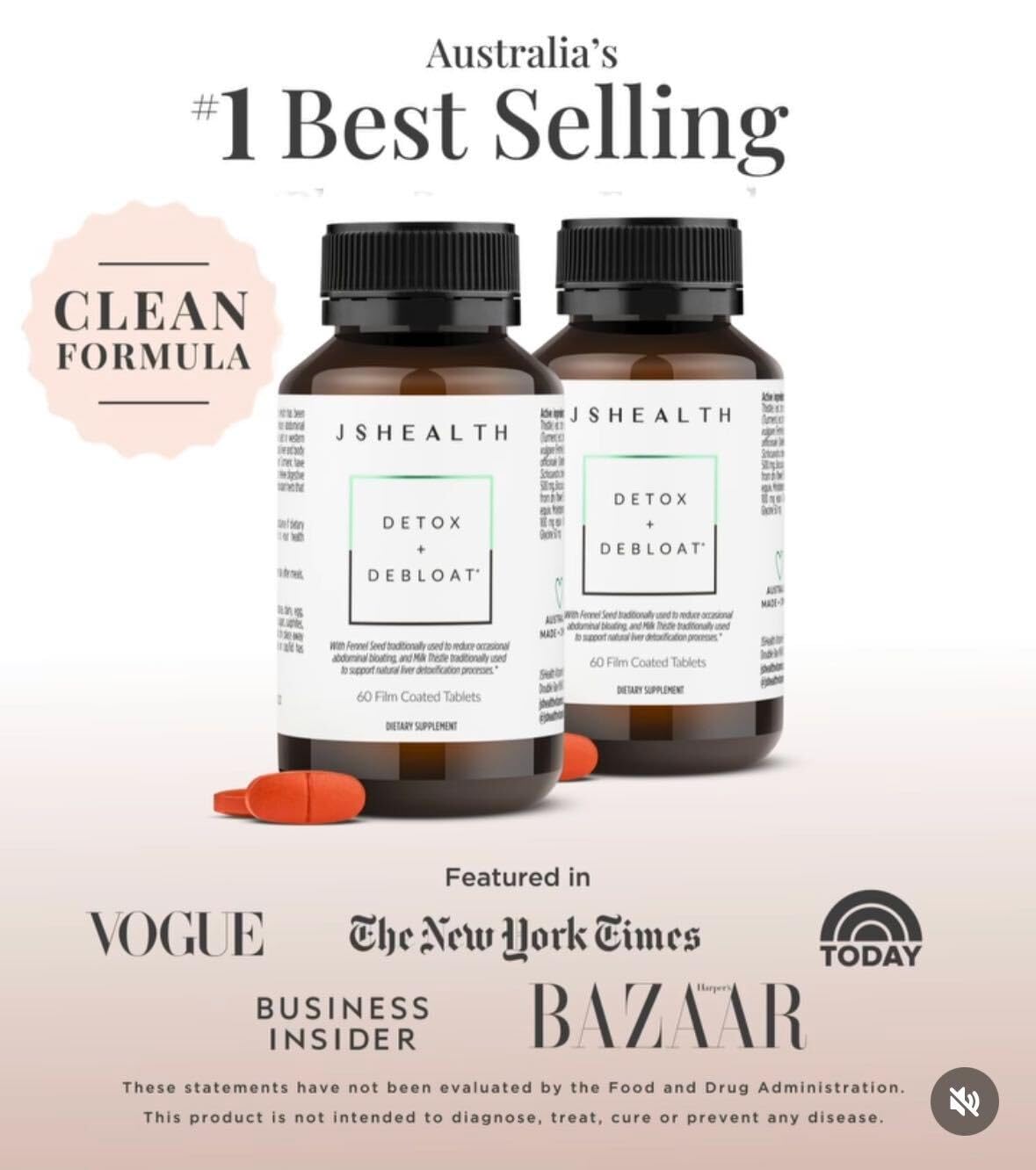 JSHealth Vitamins Detox and Debloat Liver Health Formula | Liver Detox Pills | Debloating JSHealthBuy Supplements Australia