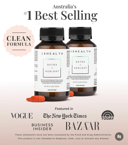 JSHealth Vitamins Detox and Debloat Liver Health Formula | Liver Detox Pills | Debloating JSHealthBuy Supplements Australia