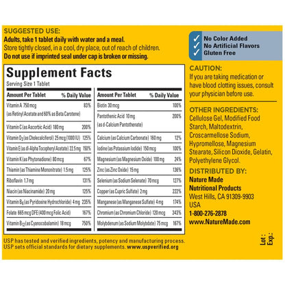 Nature Made Multivitamin For Him with No Iron, Mens Multivitamins for Daily Nutritional Support, Multivitamin for Men Nature MadeBuy Supplements Australia