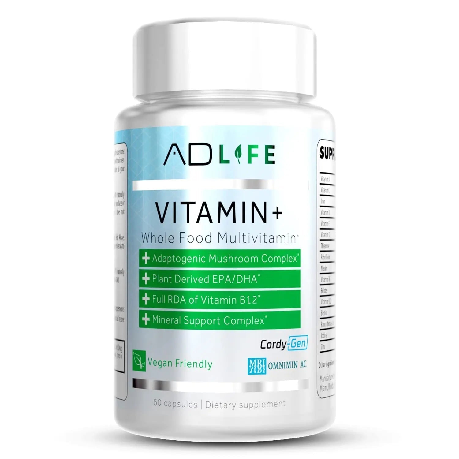 Project AD Vitamin+ Multimineral Multivitamin Supplement Complete Antioxidant, Energy & Immune Support. (60 Servings) PROJECT AD LLC