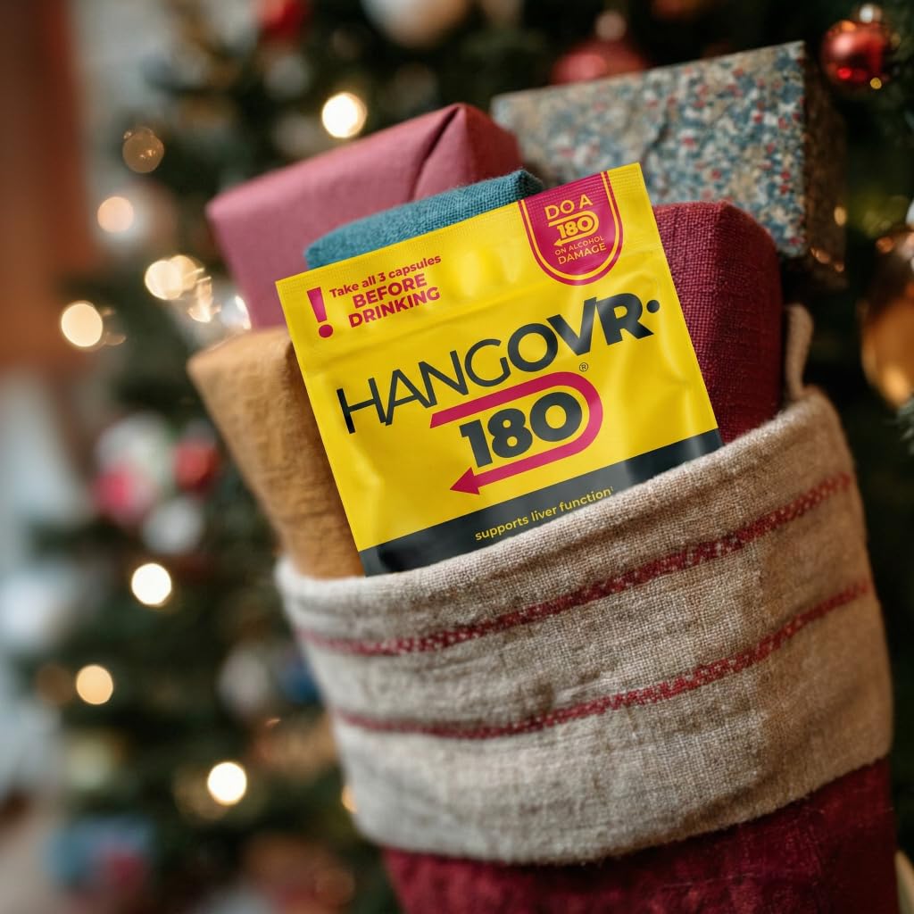 Hangovr 180 Tri-Power Before Drinking Defense 4 Pack - Support Liver & Brain Health, Feel Fresher & Better Energy - - Take Before Drinking for Relief, 3 Capsules per Pouch HANGOVR-180Buy Supplements Australia