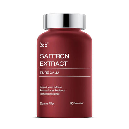 ZAB Saffron Supplements Gummies, Saffron & Rhodiola Rosea Extract Sugar-Free Supplement with Vitamin D3 & B6, Support Mood, Focus ZABBuy Supplements Australia