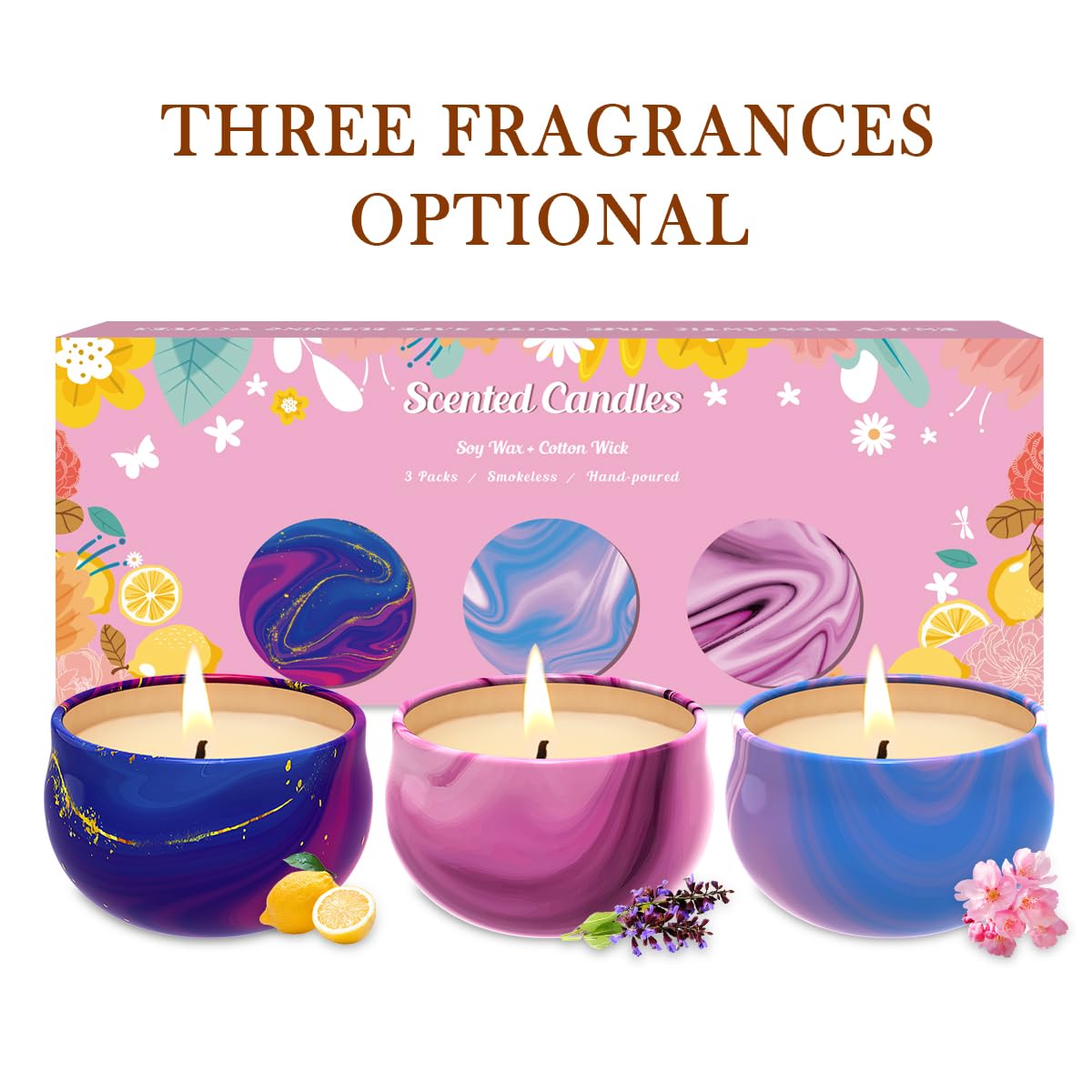 Scented Candles Set of 3, Aromatherapy Candle Set, Home Scented Candles for Winter, Holiday WeimingteBuy Supplements Australia