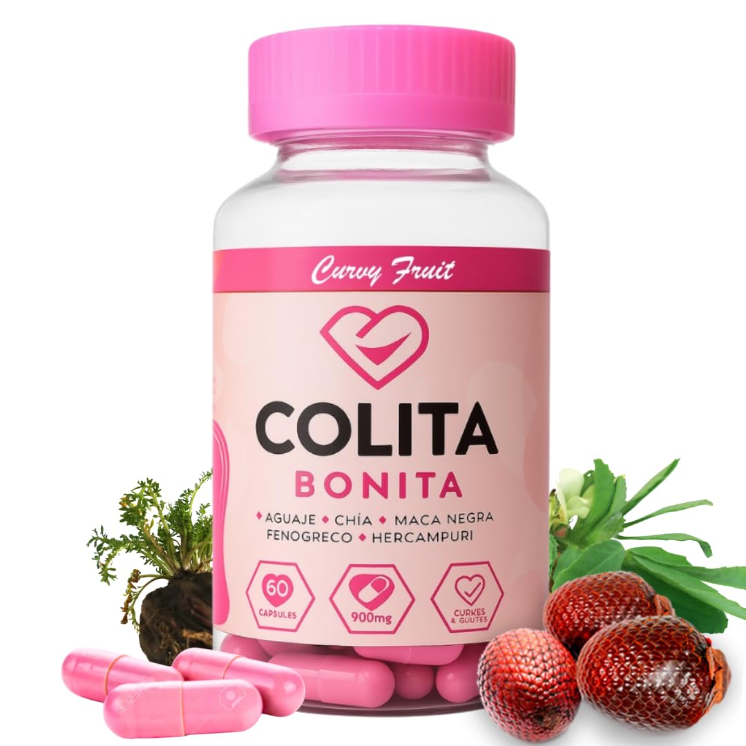 Colita Bonita – Aguaje, Black Maca & Fenugreek Pills – Natural Booty Growth & Hip Shaping Supplement – Supports Curves, Hormonal Balance & Waist Definition – 60 Capsules (30-Day Supply) Curvy FruitBuy Supplements Australia
