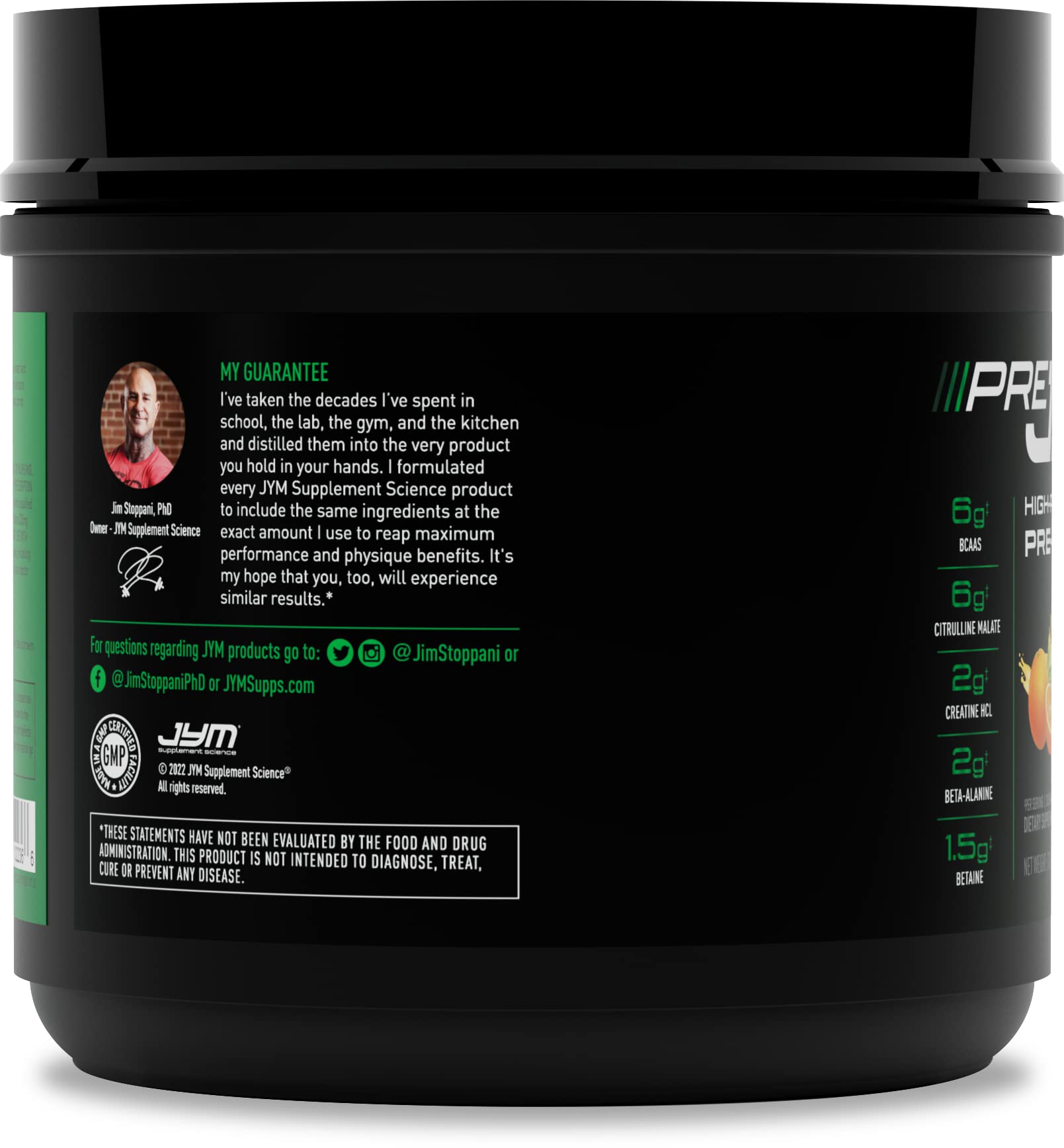 PRE JYM 20 Servings - Tangerine