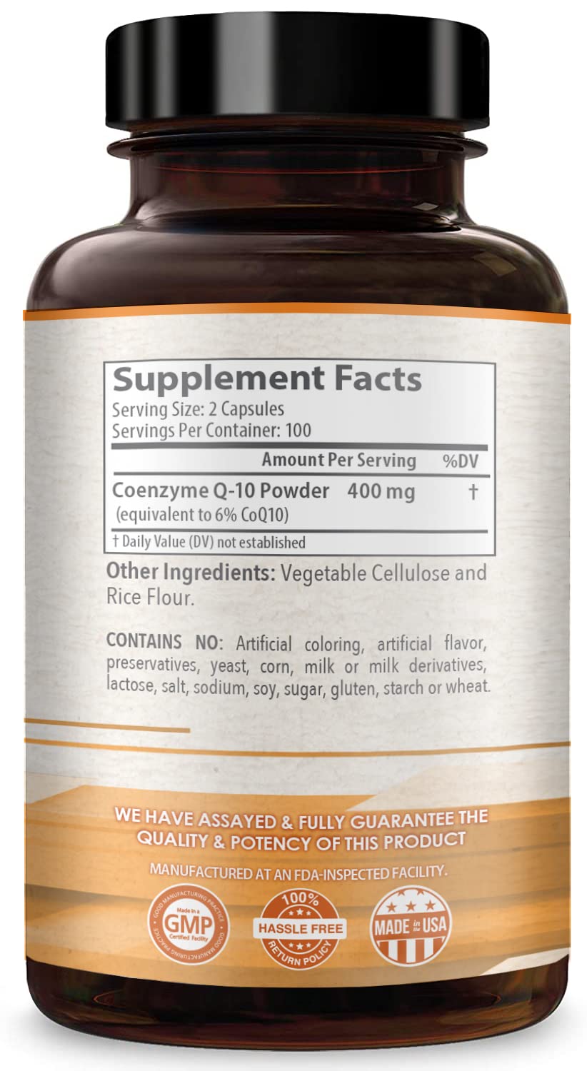 Healthy Way CoQ10 400mg 200 Capsules Non-GMO HealthyWayRxBuy Supplements Australia