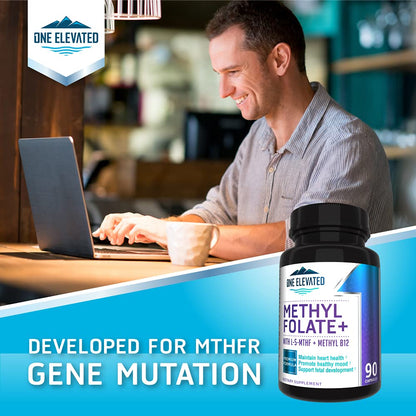 Double Strength & Most Bioactive Methyl Folate! Uniquely Formulated with Highest Pharmaceutical Grade Methylcobalamin (B12), Niacin, B1, B2 B6.