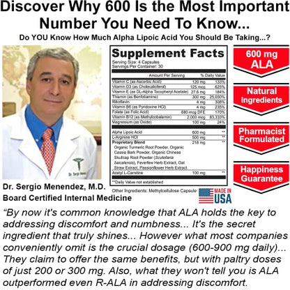 Sciatica Supplement with 600 mg Alpha Lipoic Acid - Sciatic Nerve Support NuturnaBuy Supplements Australia